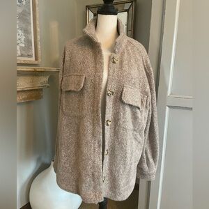 Cozy Taupe ZSupply Shirt Jacket. Size Medium
